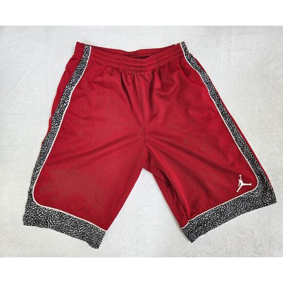 Jordan Youth XL Basketball Shorts Red Elephant Print 2.0 Jumpman Athletic - Picture 2 of 9